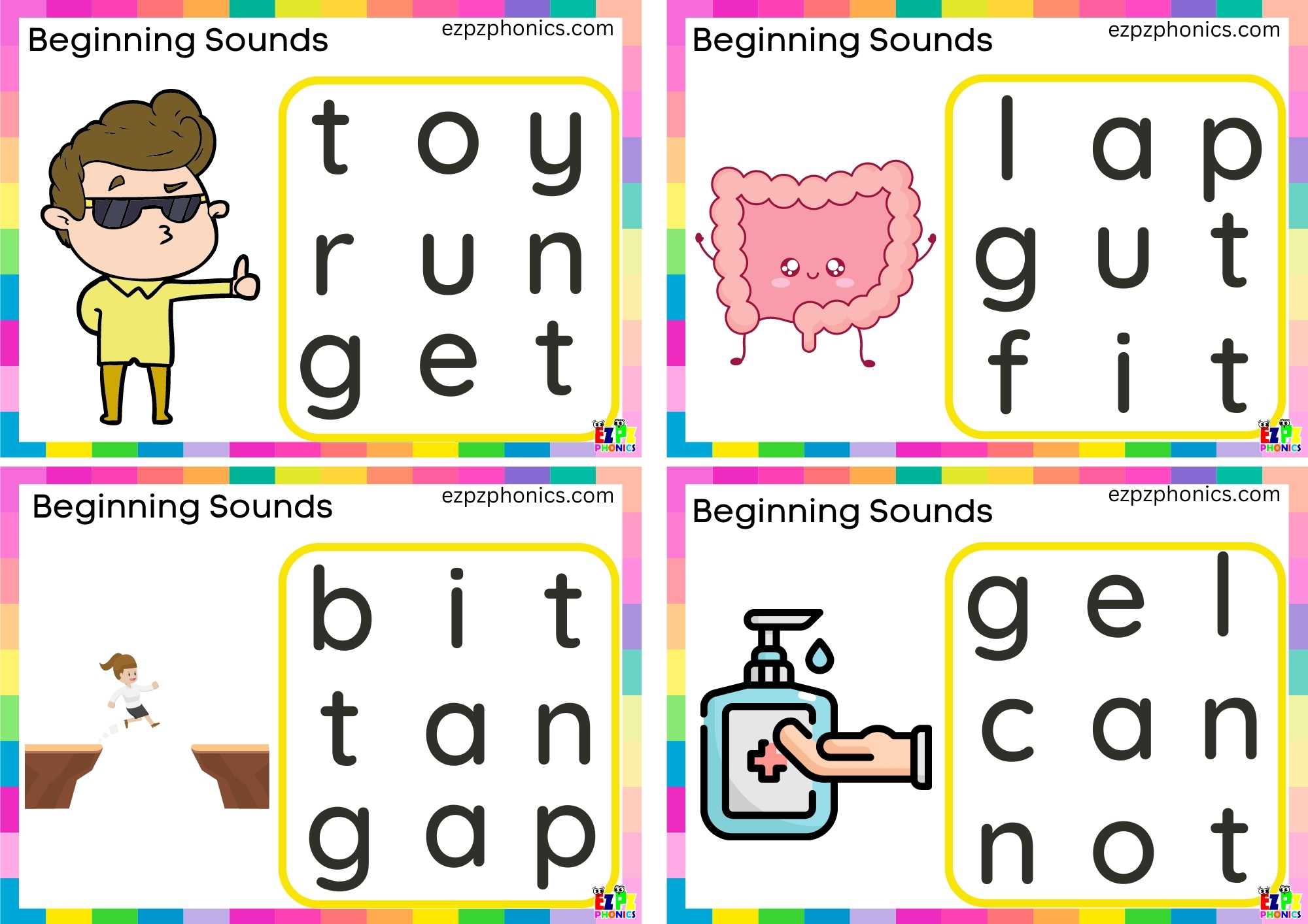 Letter G Word Search Card 2